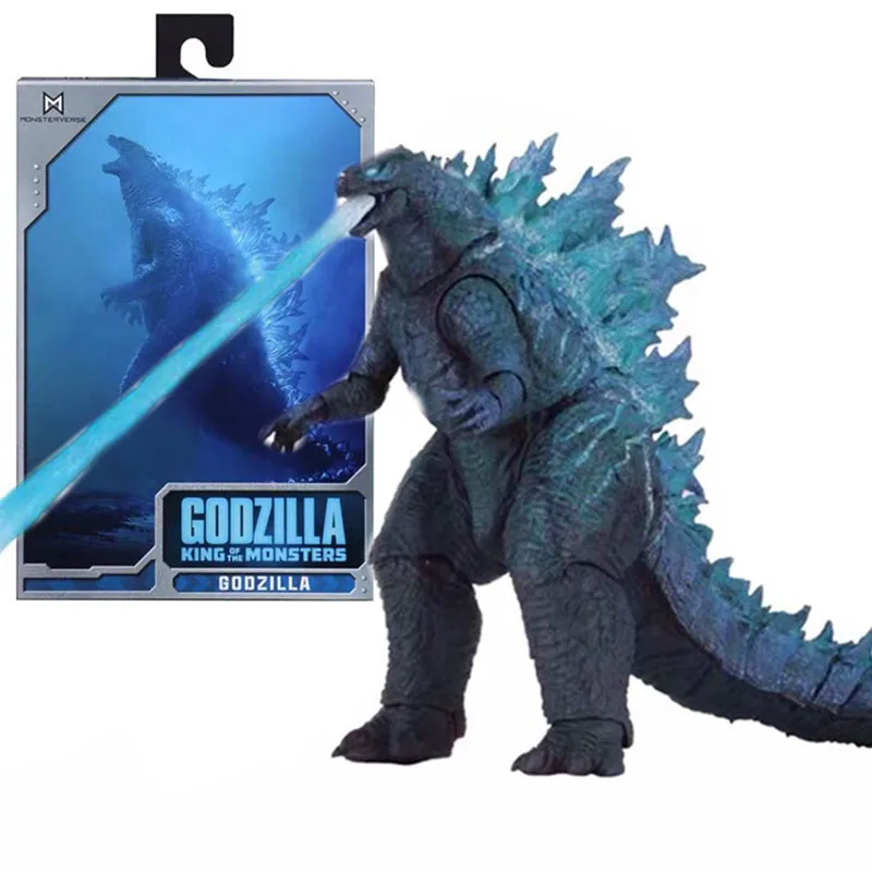 

Bandai Bule Godzilla Figure Movie Animal Dinosaur Toys Nuclear Jet Energy Version Monster 18Cm Pvc Mobile Model Kids Gift Figma