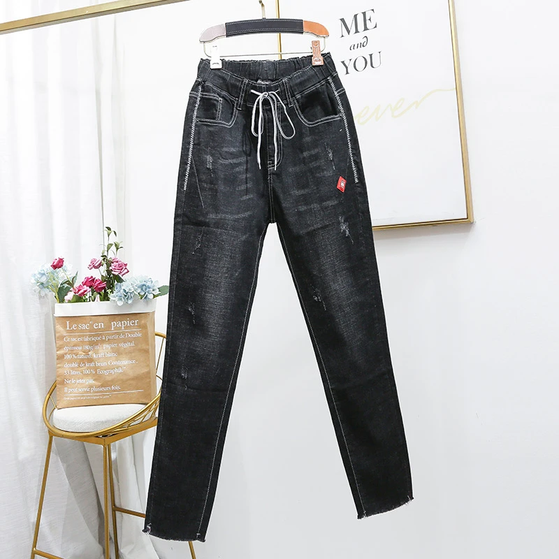 

Модель 2020 года, джинсы-бойфренды, женские джинсовые брюки-султанки, свободные джинсы с высокой талией, женские повседневные уличные джинсы ...
