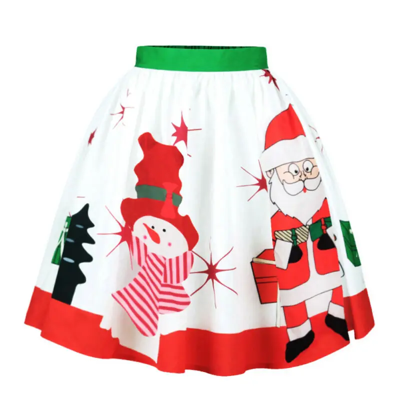 Модная женская короткая юбка с высокой талией трапециевидная принтом