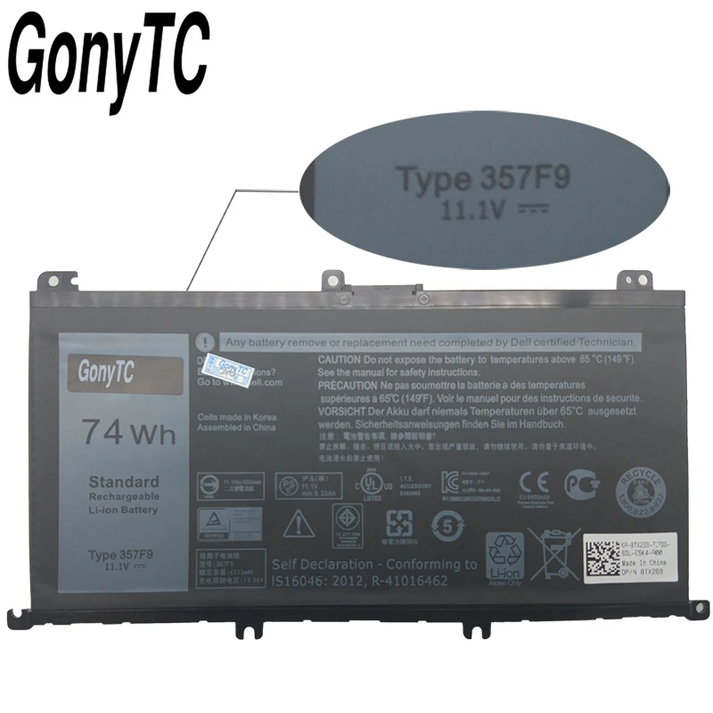 GONYTC 11 1 V 74Wh новый оригинальный ноутбук Батарея для Dell 357F9 Inspiron 15 7559 7000 INS15PD-1548B