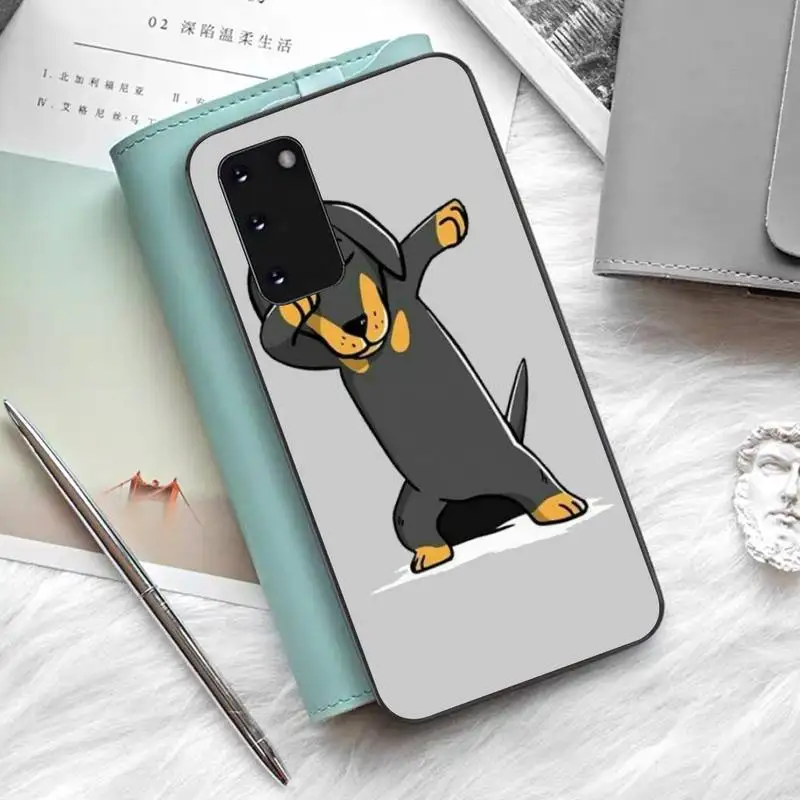 

Cute cartoon Dachshund dog Phone Case for Samsung S10 21 20 9 8 plus lite S20 UlTRA 7edge