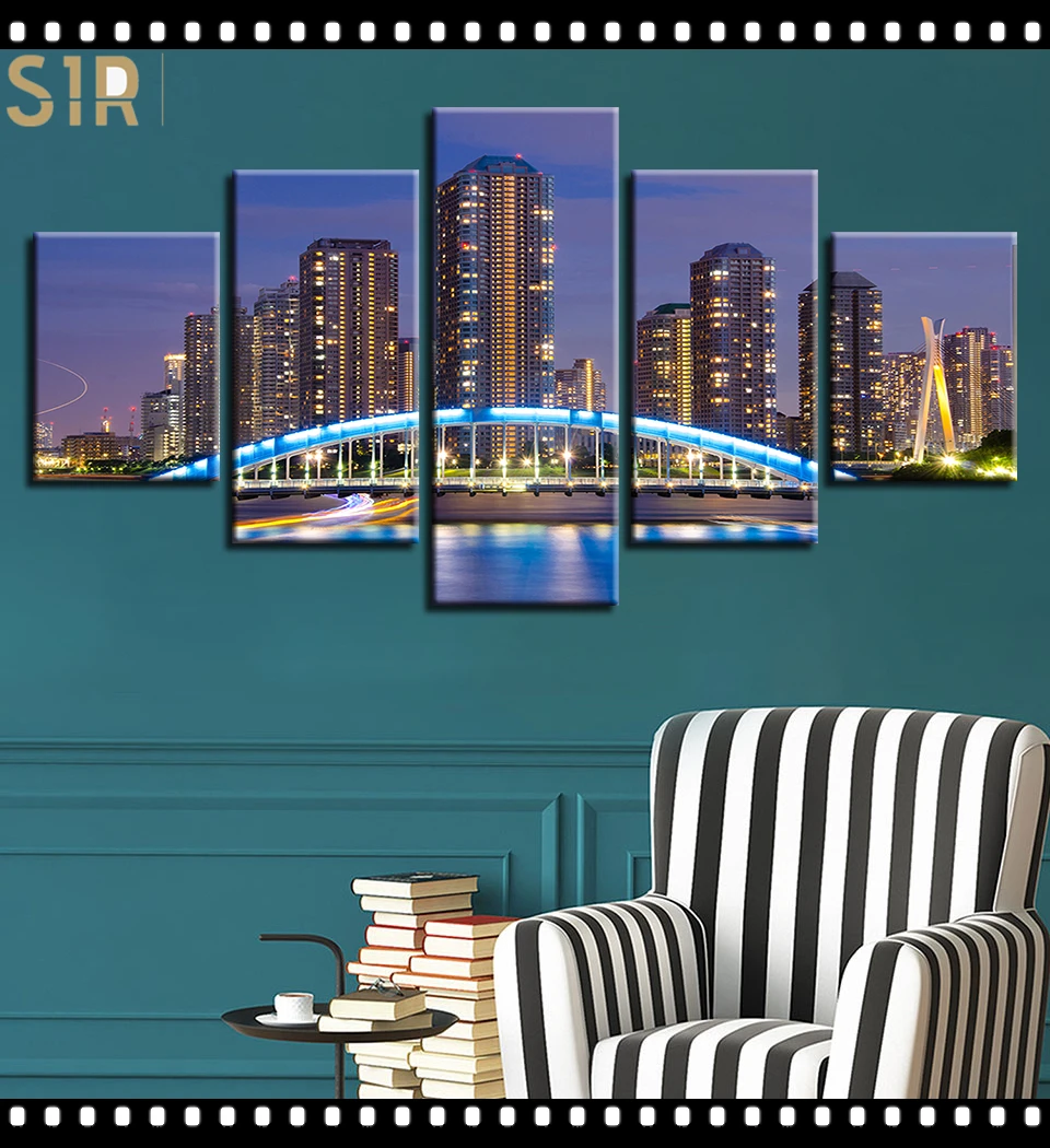 

Decor Poster Living Room HD Printed Pictures 5 Piece/Pcs Modern Wall Art Home Painting Living Room Decoration Scenery