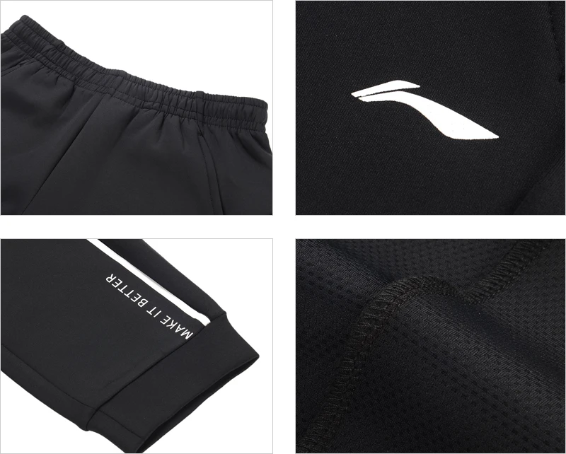 Li-Ning, женские тренировочные спортивные штаны, свободный крой, 92% полиэстер, 8% спандекс, карманы, подкладка, спортивные брюки AKLP462 WKY262