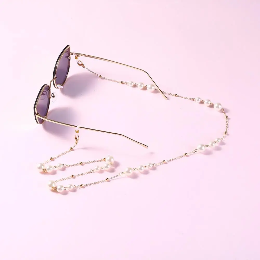 Солнцезащитные очки в форме морской звезды цепочки с жемчужинами стразы шнурок
