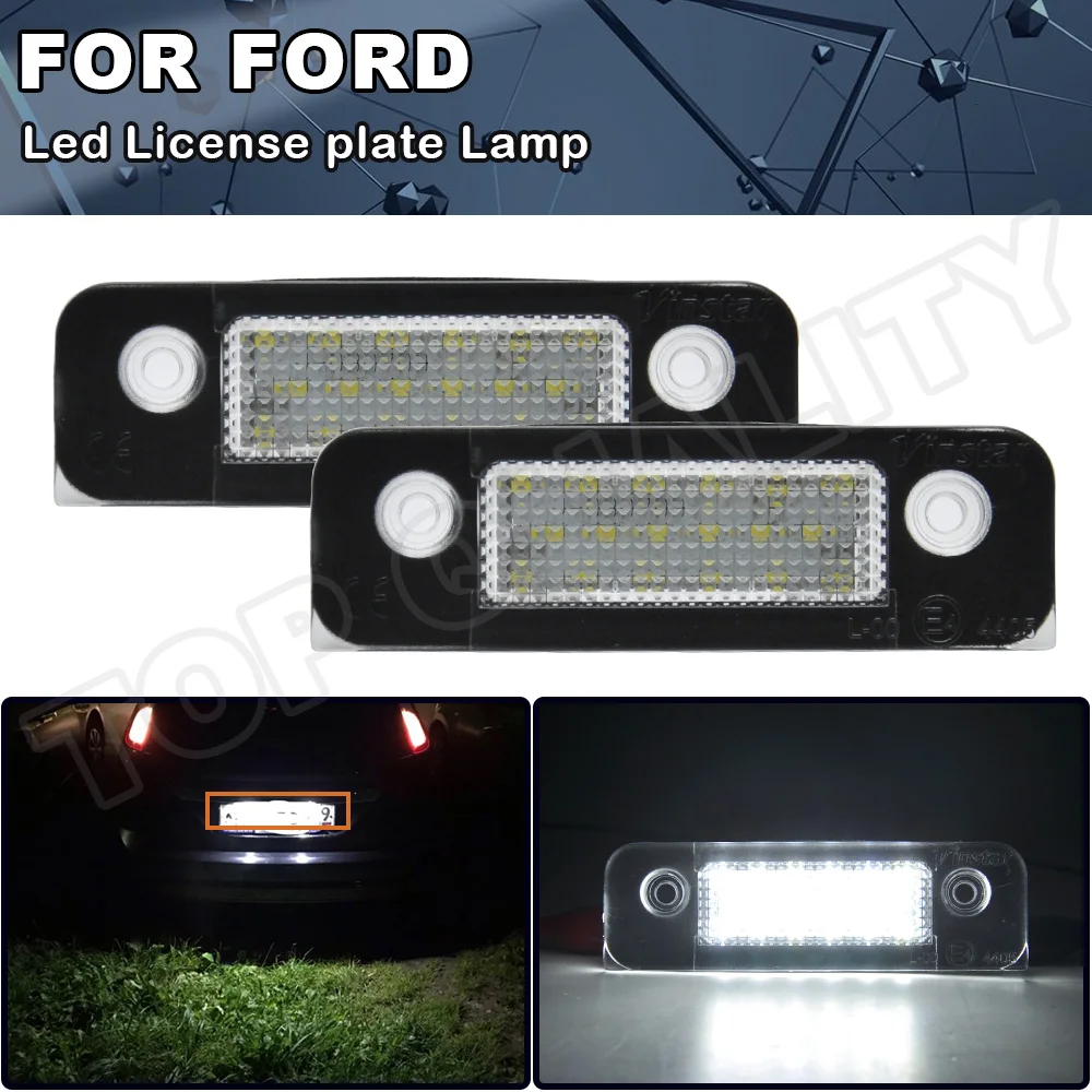 2 шт. светодиодный номерной знак Светильник лампы нет ошибок для Ford Mondeo MK II Fusion Fiesta