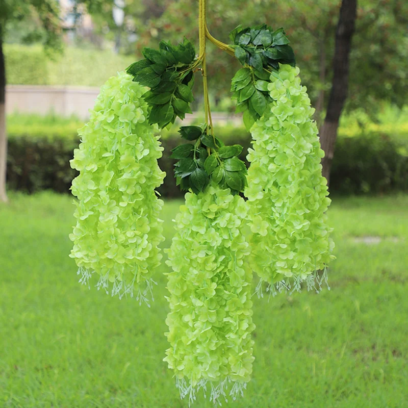 12 шт. пышные искусственные цветы ветки глицинии реалистичное украшение | Дом и