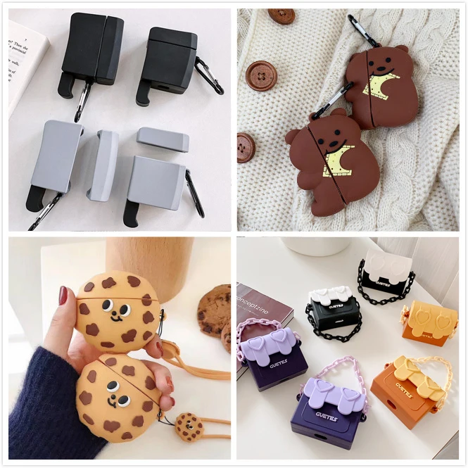 Беспроводные Bluetooth наушники чехол для Airpods Pro Чехол Силиконовый мультяшный