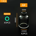 7 шт. #4 прозрачная пирекс сварочная стальная газовая линза стеклянная чаша для Tig WP9 WP20 WP17 WP18 WP26 сварочные аксессуары