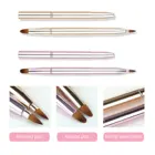 Выдвижная Кисть для макияжа губ, помада, кисть для блеска для губ, телескопическая кисть двойного назначения для губ, теней, косметические инструменты с защитной крышкой