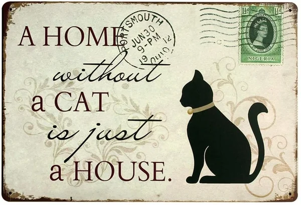 

Nafico Cut Cat Signs Bar Wall Decor Metal Tin Signs Vintage Animals Print Art for Home Garden Farm Decoration