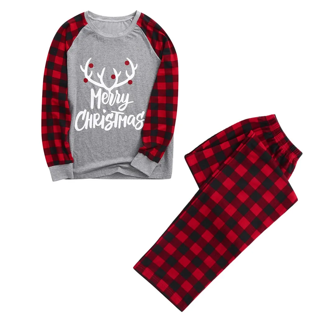 Семейный пижамный комплект с рождественским оленем семейный образ пижамы для