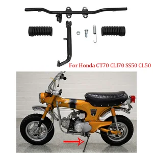 for honda ct70 motorcycle part complete driver foot bar and side stand cll70 ss50 cl50 z50 ct50 free global shipping