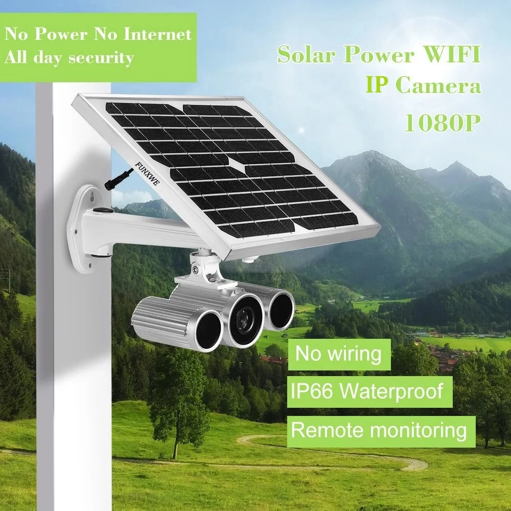 IP камера Funxwe FW26 с солнечной батареей 1080P Wi Fi 80 м|ip camera starlight|network ip cameraip |