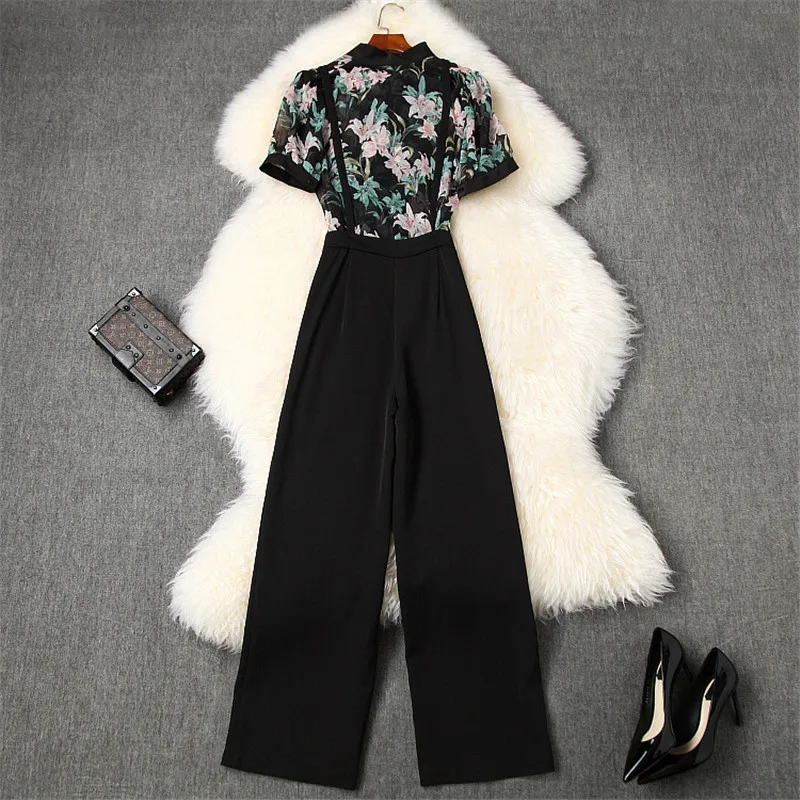 Женский модный летний костюм комплект из 2 предметов Женская модельерская блуза