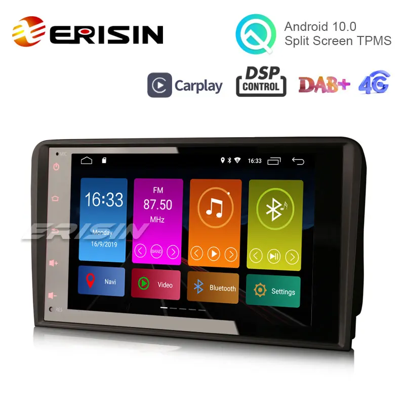 Erisin ES3027A 8 &quotDAB + Android 10 0 автомобильное стерео радио GPS USB 4G DSP CarPlay для AUDI A3 S3 RS3 RNSE