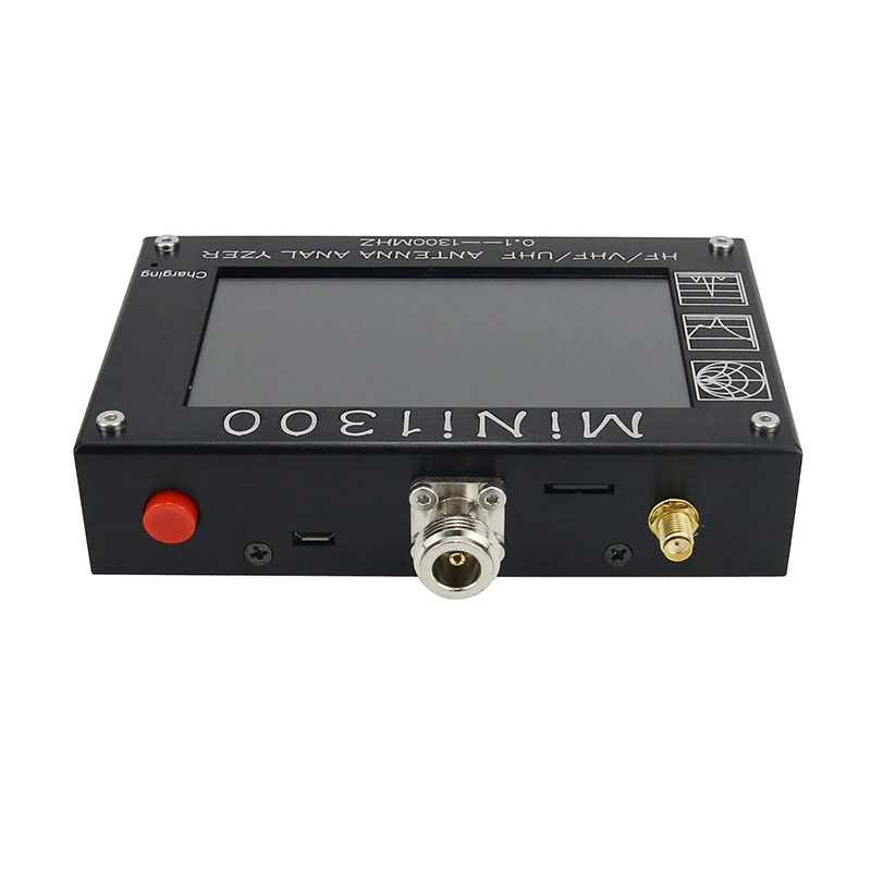 Maxgeek 4 3 дюйма Mini1300 HF/VHF/UHF антенна анализатор 0 1 1300 МГц с дюймовым TFT ЖК сенсорным