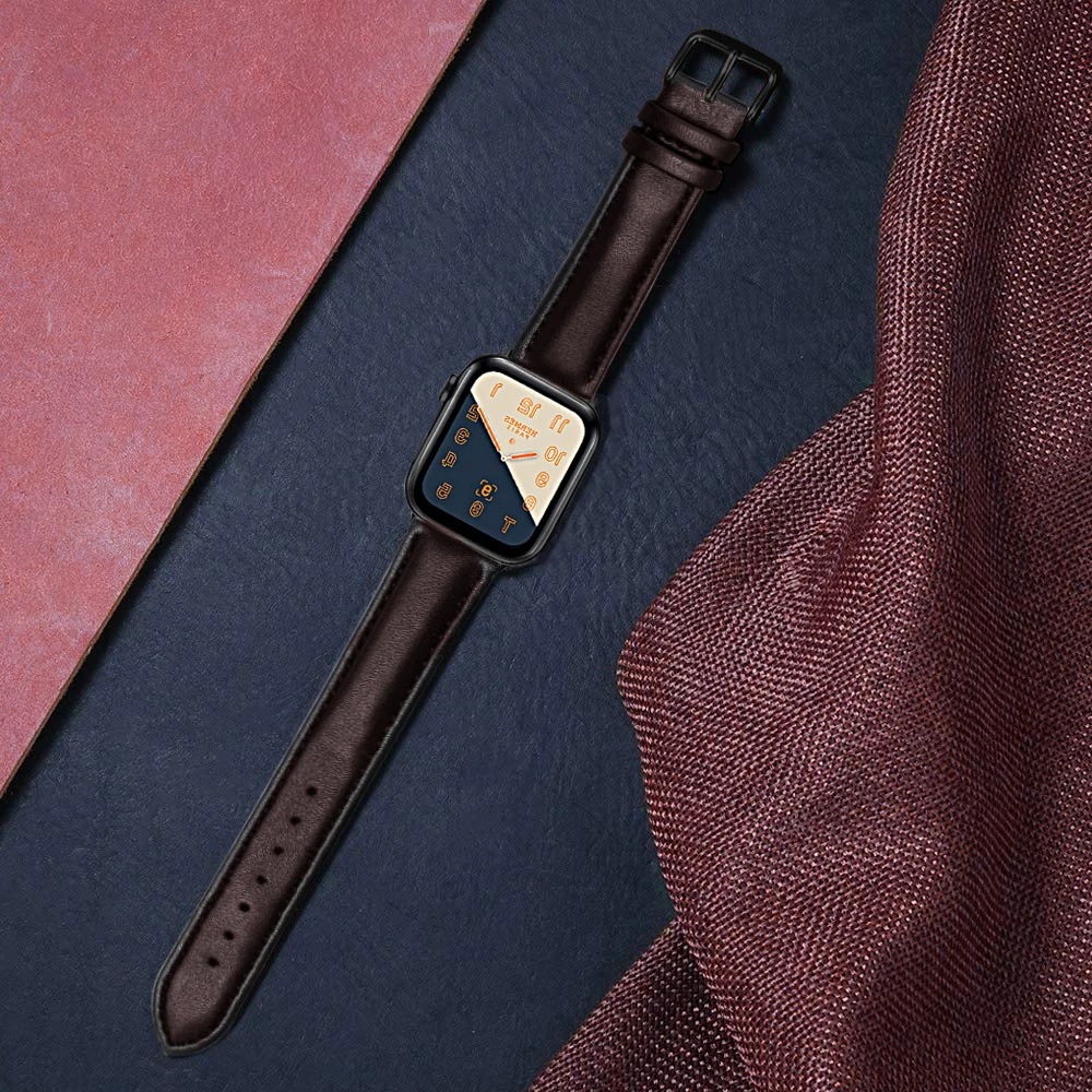 Кожаный мягкий ремешок для Apple Watch Series 3/2/1 38 мм 42 дышащий сменный спортивный iwatch