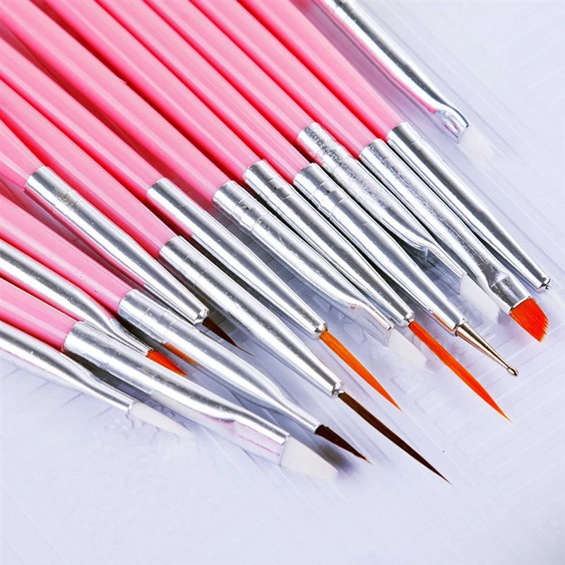 15 шт. маникюрные щетки для ногтей набор держатель сепаратор пальцев ноги палитра