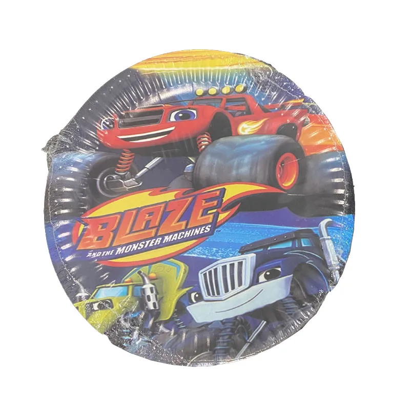 

Cartoon Version Of The Birthday Game Theme Paper Plate Party Supplies Decor Atmosphere Layout Props Racing Car Cup Plate Dish