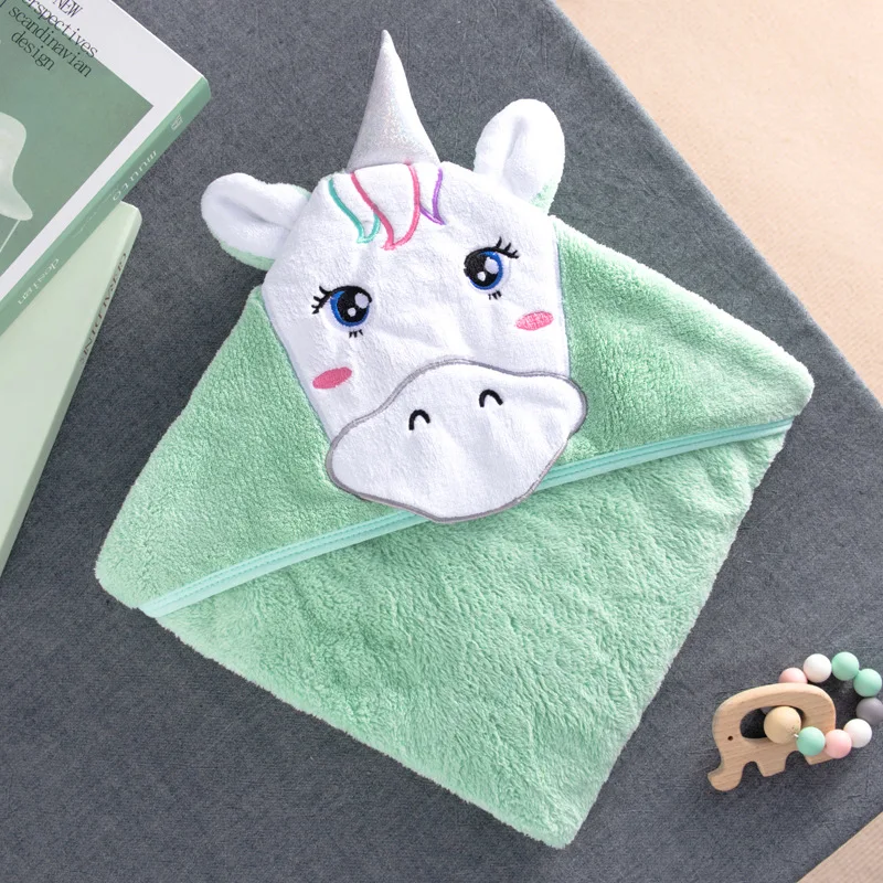 Newborn Baby Hooded Bath Towel Toddler Bathrobe Soft Blanket Lion Bear Flannel For Infant Boys Girls Swaddle Wrap | Мать и ребенок