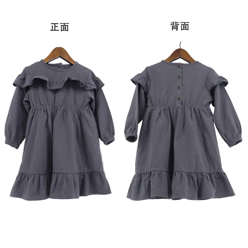 Детские платья для девочек осенне-весенние принцессы в английском стиле 2019 |