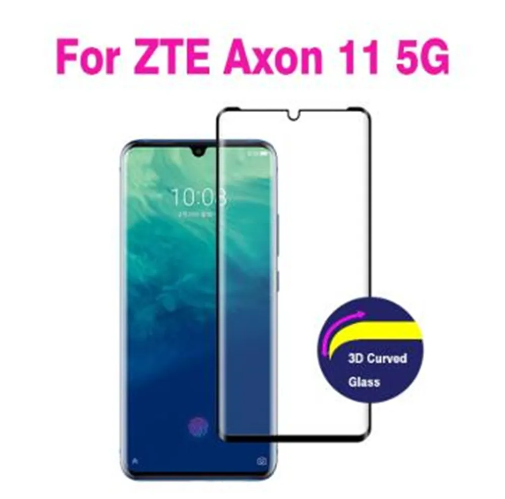 

Изогнутое закаленное стекло с полным покрытием для ZTE Axon 11 4G, защита экрана 9H, Защитная пленка для ZTE Axon 11, стекло для телефона