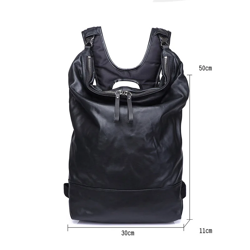 Мужской кожаный рюкзак AETOO стильная кожаная уличная сумка для отдыха спортивная