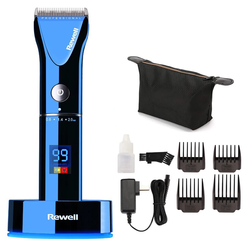 

F17 Professional Hair Clipper Rechargeable Trimmer Lithium Battery Titanium Alloy Blade Cutter Adjustable Comb 100-240V Cutting