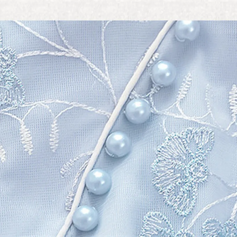 

DFXD 1-7Yrs Spring Full Sleeve Dress For Girls Chinese Style Ball Gown Outfits Baby Kids Lace Yarn Princess Dress Kids Clothes