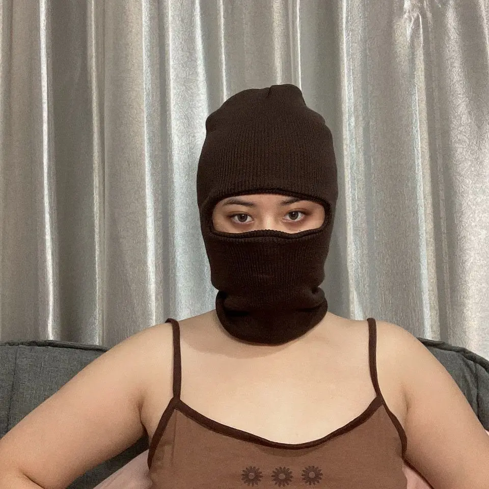 Балаклава с одним отверстием шарф на все лицо зимние шапки для мужчин и женщин