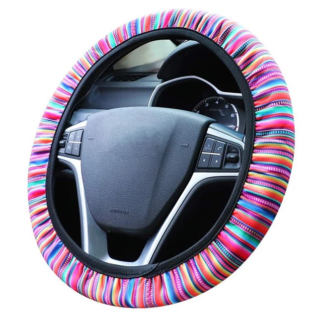 30pcs/lot new arrival neoprene sublimation steering wheel cover car custom print Wheel Steering Wraps sunflower cactus |