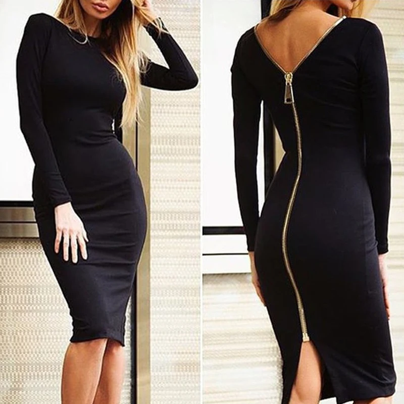 Соблазнительные платья для женщин новинка 2020 модные женские футляры на молнии