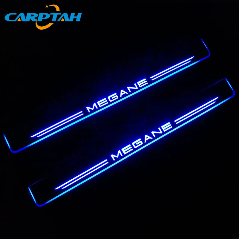 CARPTAH отделка педали автомобиля наружные части светодиодный порог Накладка тропинка динамический стример светильник для Renault Megane
