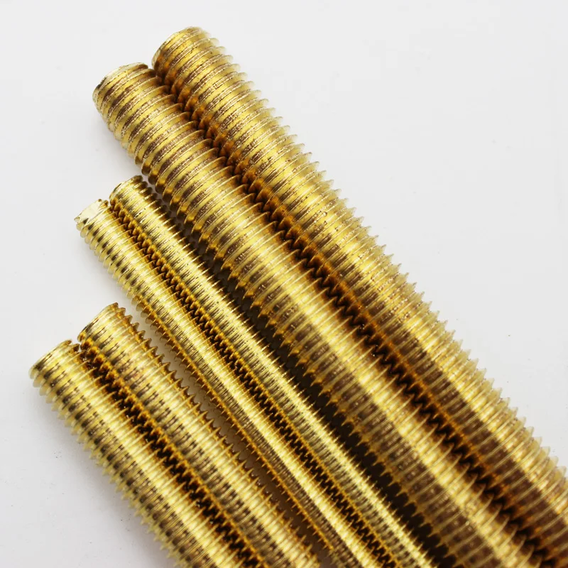 

M2/M2.5/M3/M4/M5/M6/M8/M10/M12/M14/M16/M18/M20 Solid Brass Threaded Rod