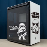atx pc case decorate stickers cartoon personality computer host skin waterproof removable decal gaming case sticker
