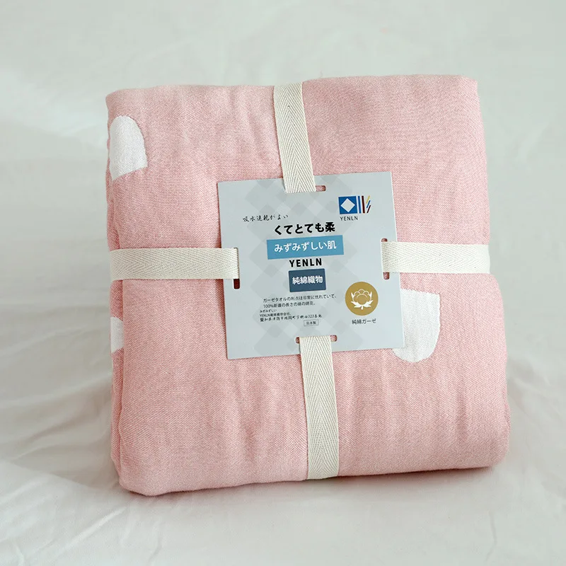 Четырехслойное бамбуковое Хлопковое одеяло для полотенец летнее мягкое и легкое