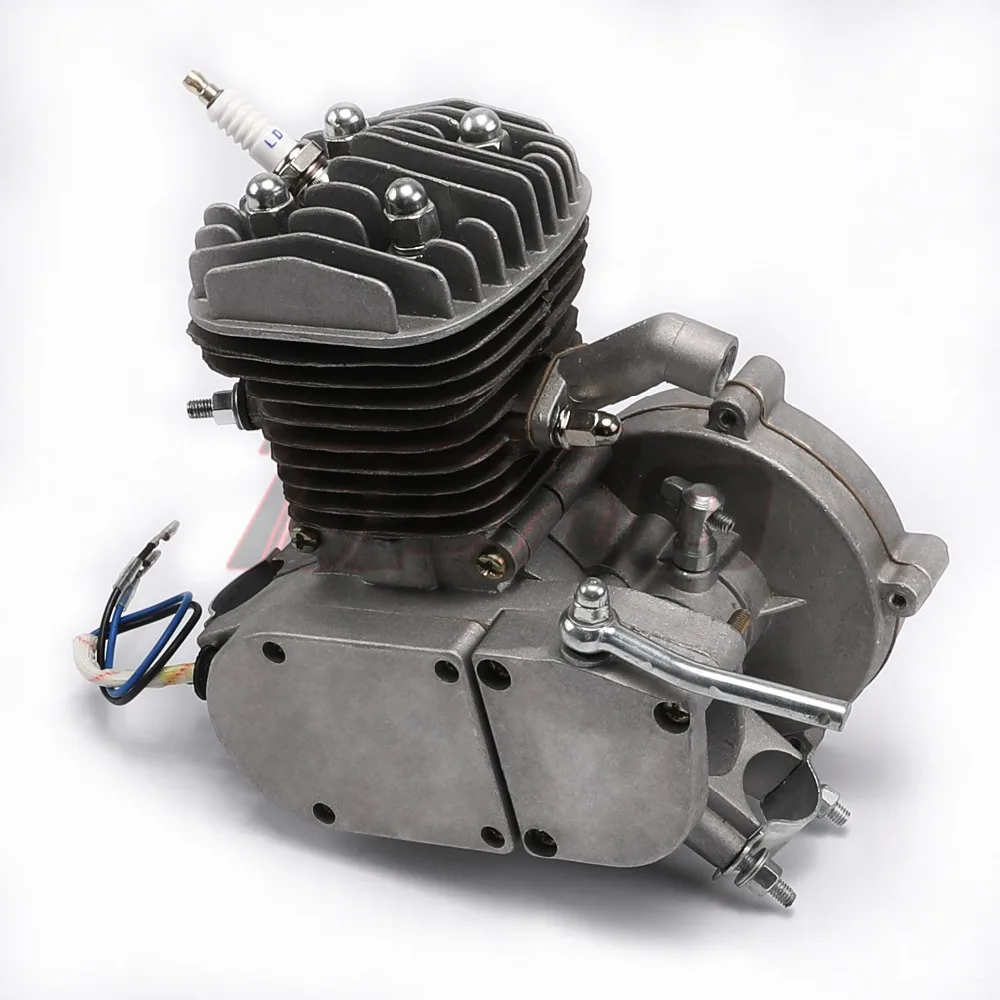 Tdpro комплект 80cc пуш-ап велосипед 2 тактный газовый комплект моторного двигателя DIY моторизованный велосипед электрический старт с Свеча зажигания цепь для мотоцикла переключатель