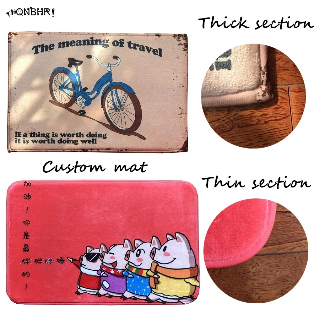 QNBHR настраиваемые коврики нескользящий напольный ковер с принтом клиента для