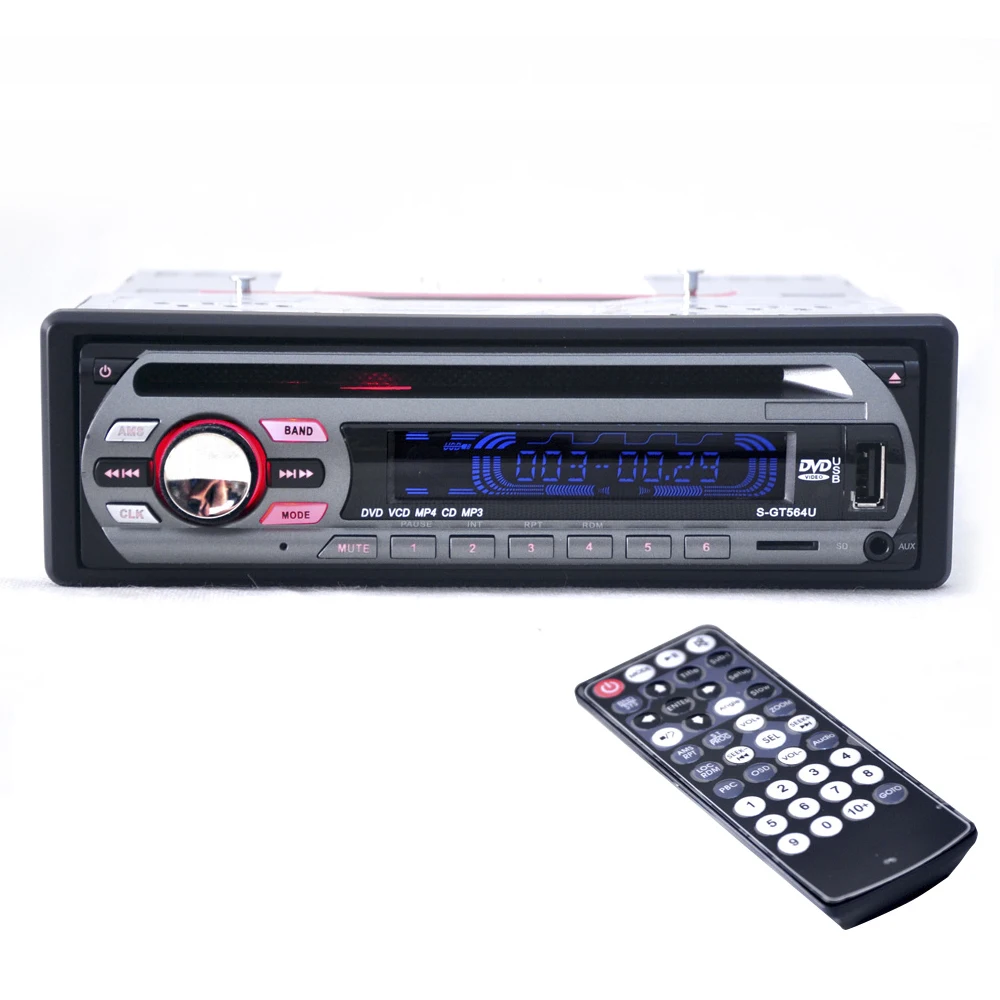 Универсальный автомобильный DVD/VCD/CD mp3-плеер Supprt USB U диск/SD карта/AUX вход музыкальный плеер стерео fm-радио USB 5 В зарядка автозапчасти