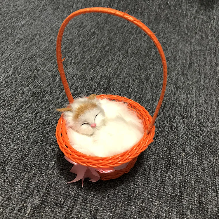 Мини Корзина для кошек плюшевая игрушка имитация модели кота каваи украшения