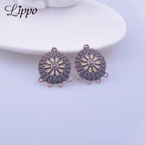 12 шт. 20*26 мм, медный разъем для сережек в античном стиле, эмалированное основание для ушей, подвески, свадебные аксессуары для сережек