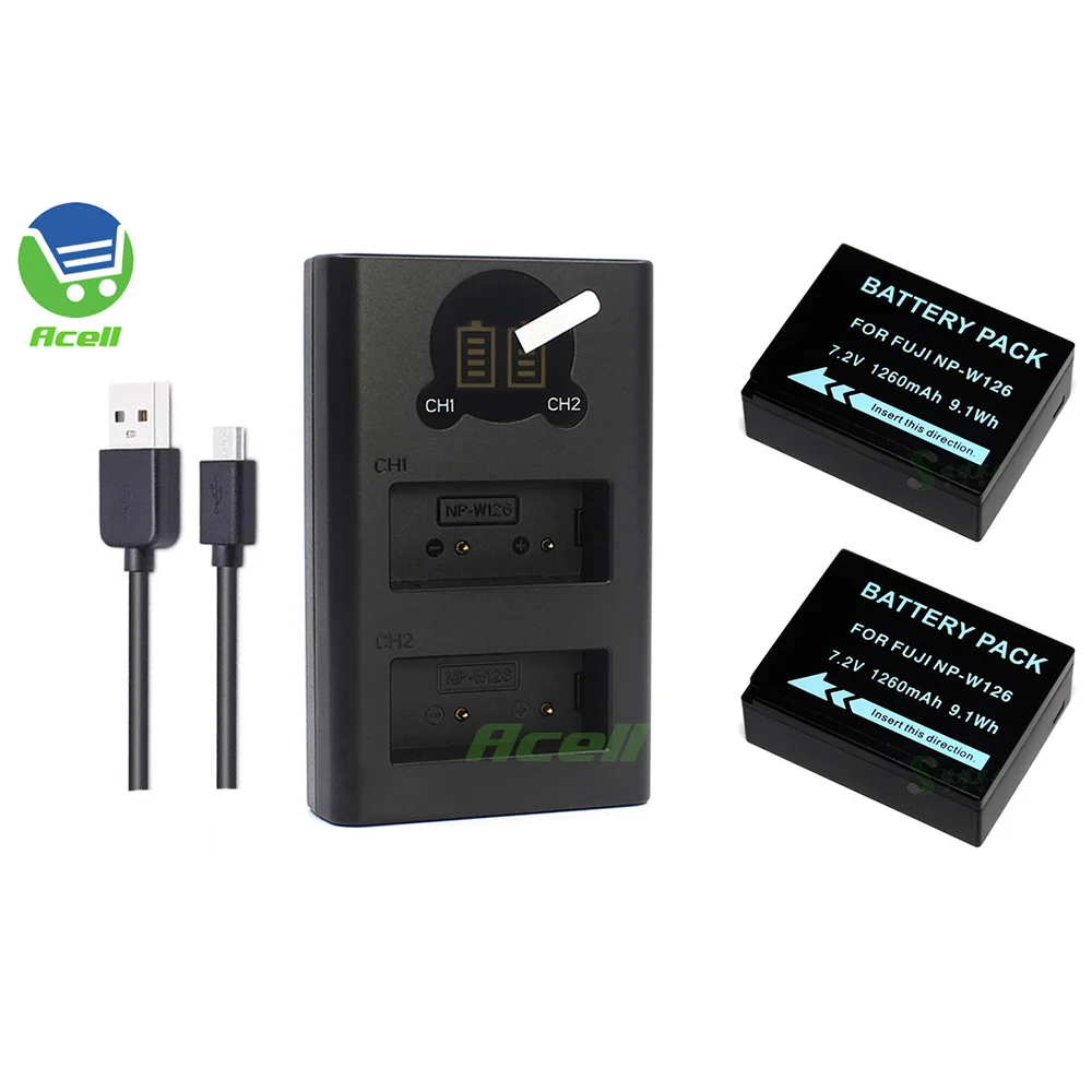 NP W126S Батарея + ЖК дисплей USB Dual Зарядное устройство для дисплея с подсветкой FUJIFILM X