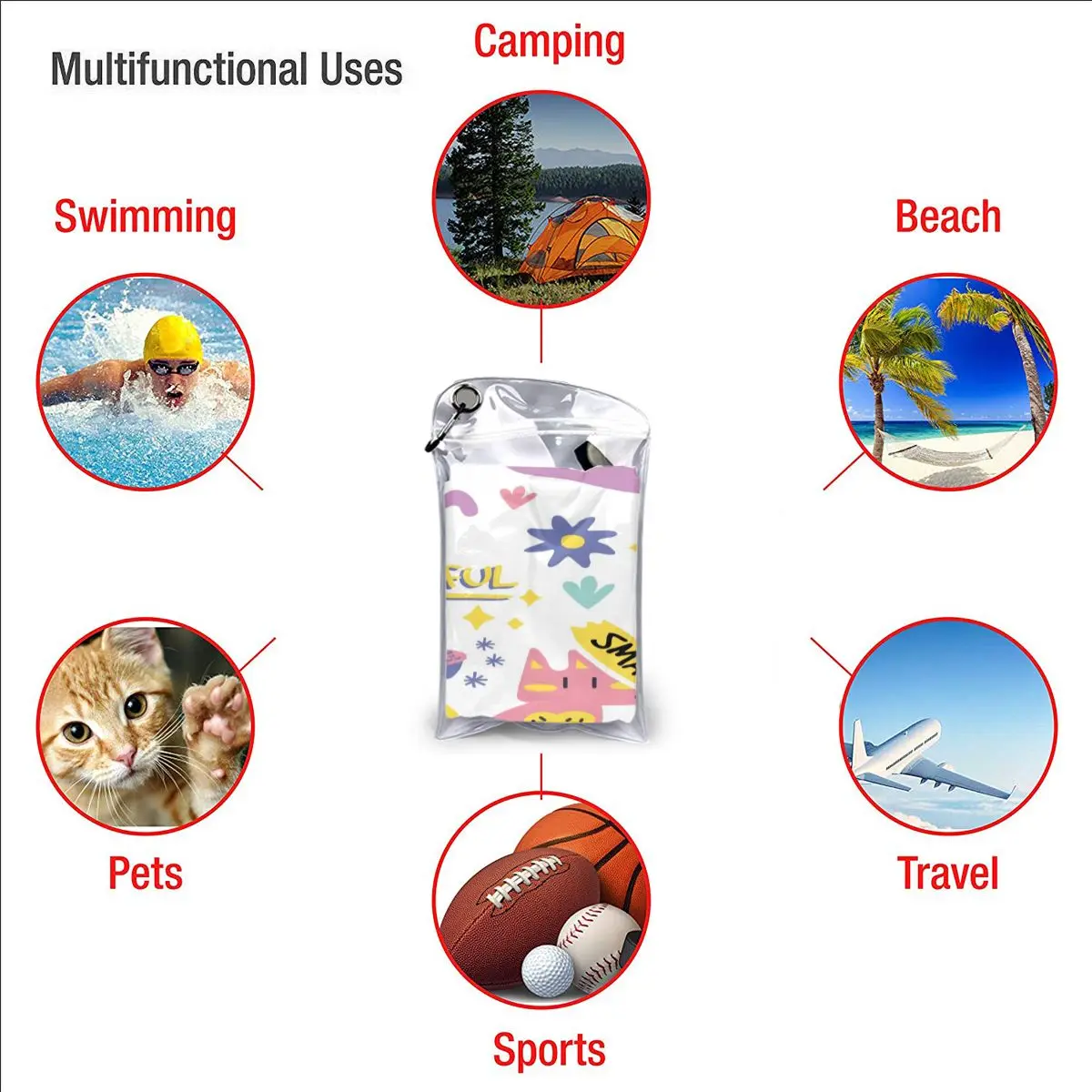 

Bathing Towel Colorful Animals And Words Bath Wearable Towel Dress Fast Drying Beach Spa Magical Nightwear Sleeping