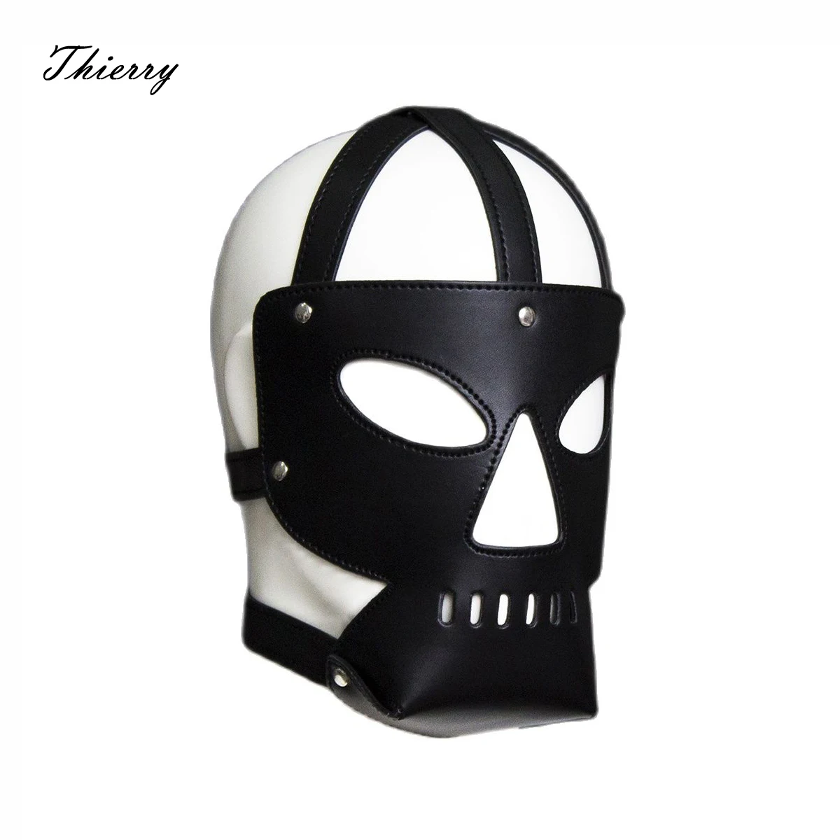Головной убор тиерри с черепом и защелкой на лице для взрослых игр SM секс-товары