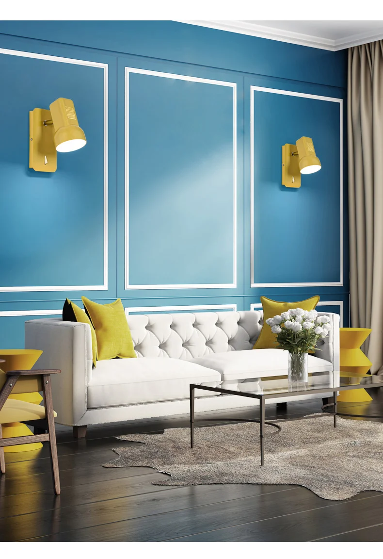 Настенные светильники для чтения светильник спальни вращающийся Креативный