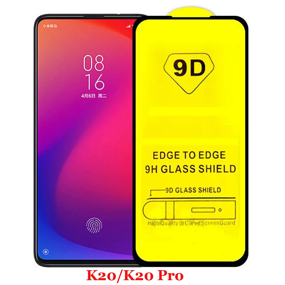 100 шт./лот для Redmi Note 9S 9 Pro Max 8 K20 полный клей полное покрытие закаленное стекло