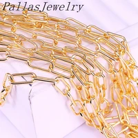 5meters gold color oval open link necklace chains bulk fit bracelets chain crafts jewelry findings making wholesale chains