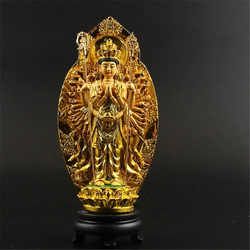 Статуэтка Счастливый Будда Кван Инь статуэтка тысячи рук Bodhisattva Guan Yin Буддийские