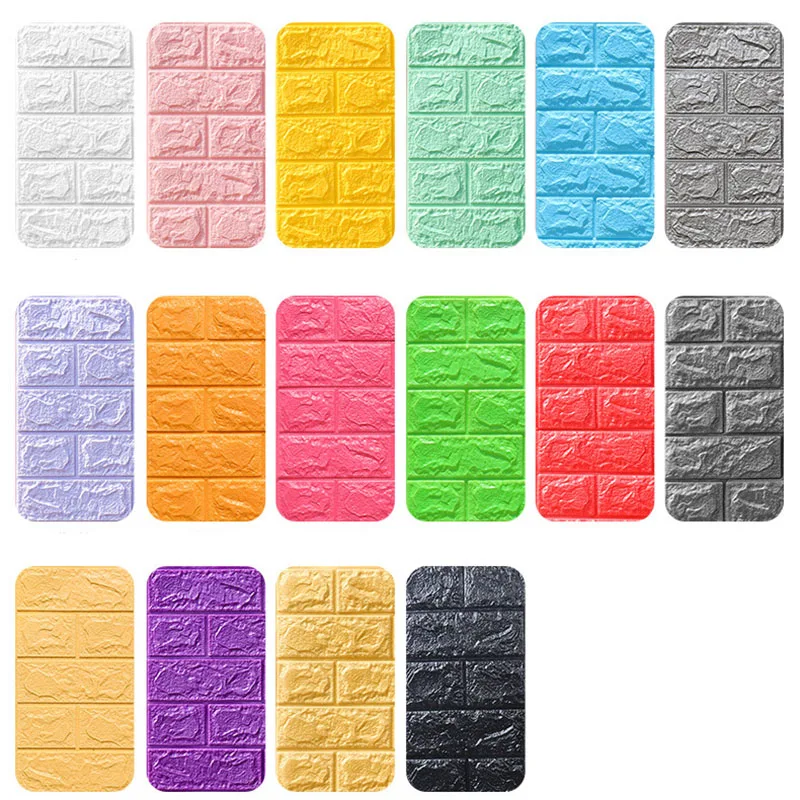 Самоклеящиеся пенные кирпичи в стиле 3D для декора стены размером 70x38см, обои для детской комнаты.