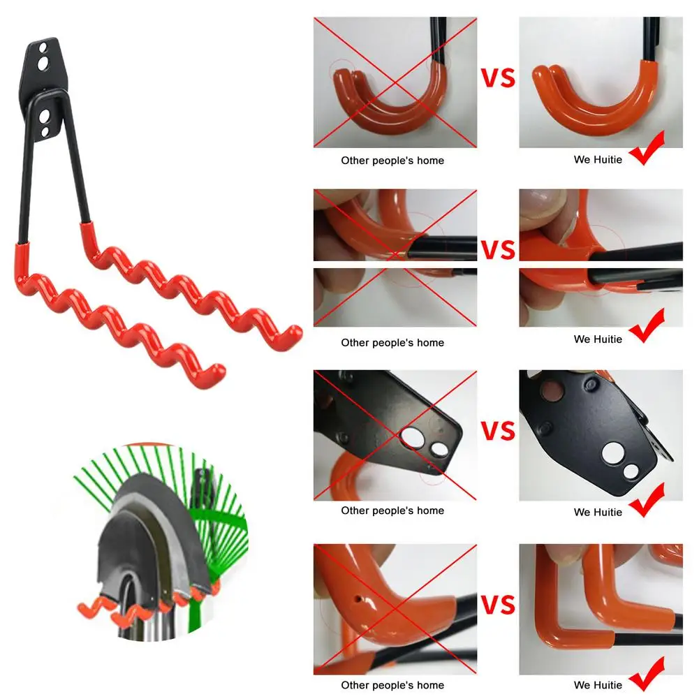 Wall Mount Garage Bike Hanger Storage Hook Heavy Duty Metal Tility Rack Garden Organizer Hooks Warehouse Bicycle Parking |
